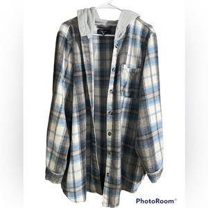 Forever 21 PLUS size Hooded Flannel